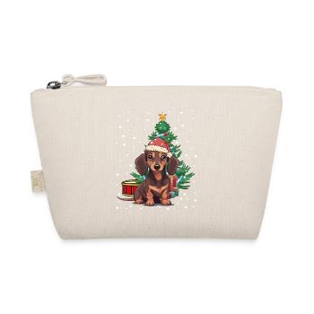 Dachshund Xmas Santa Claus Santa Claus Dog Dogs - Organic Pouch - nature - Front