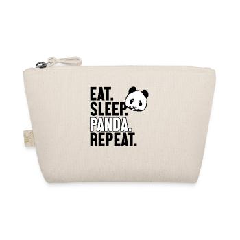 Eat Sleep Panda Repeat Panda Bear Friend Giant - Organic Pouch - nature - Front