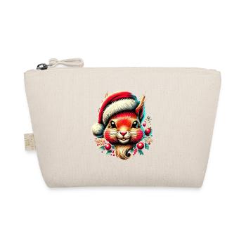 Christmas squirrel with cap - Organic Pouch - nature - Front