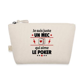 Juste un mec qui aime le poker, pokeriste, noël - Trousse biologique - nature - Devant