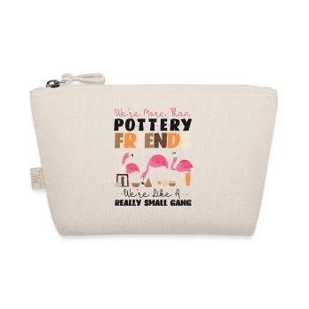 Pottery Ceramics Artist Flamingo - Organic Pouch - nature - Front