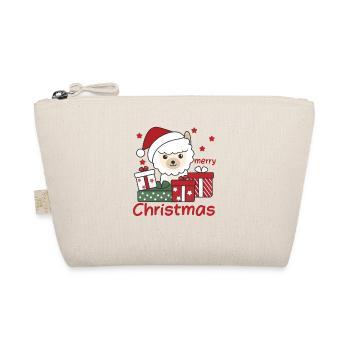 Alpaca Christmas Gift Winter Animals Alpaca - Organic Pouch - nature - Front