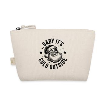 Baby Its Cold Outside Santa - Organic Pouch - nature - Front