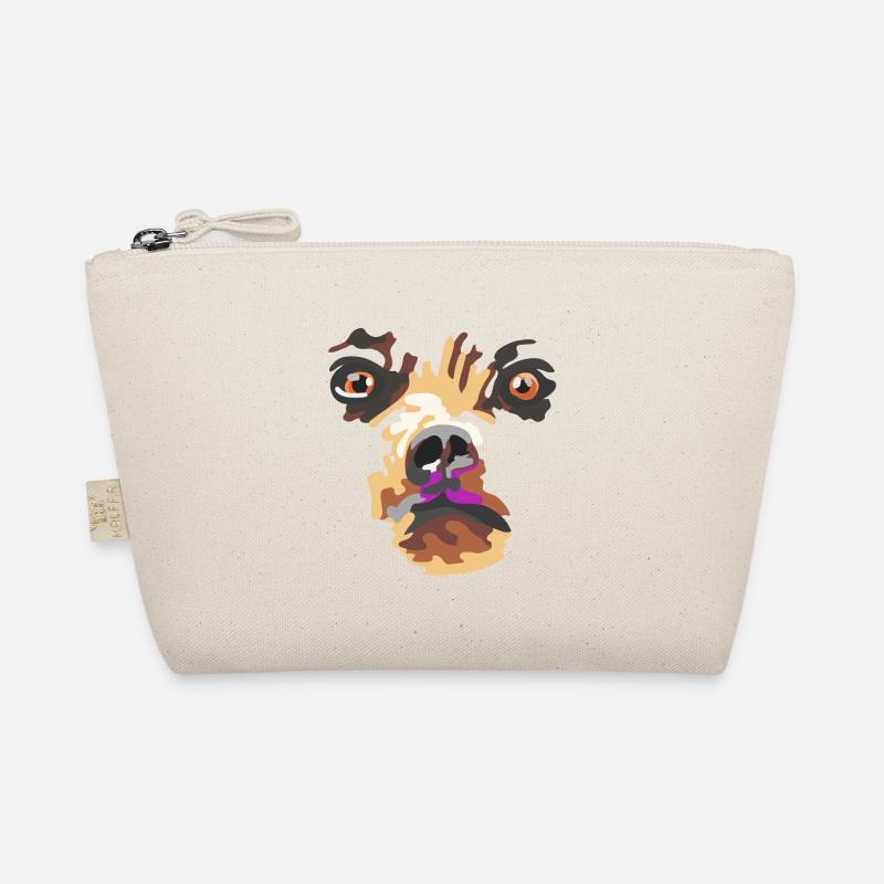 Bear with pink muzzle - Organic Pouch - nature