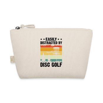 Easily Distracted By Disc Golf - Disc Golf Player - Organic Pouch - nature - Front