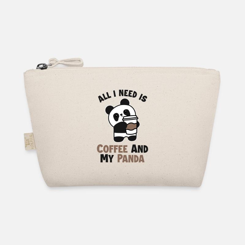 Le café et mon panda Panda Ours Ami Amant Géant Trousse biologique