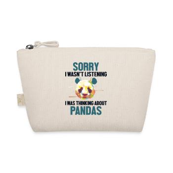 Was Thinking About Pandas Panda Bear Friend Giant - Organic Pouch - nature - Front
