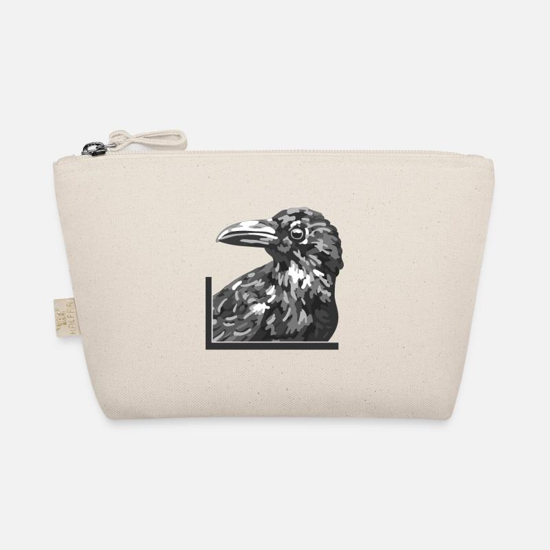 Raven, raven, crow, black bird Organic Pouch