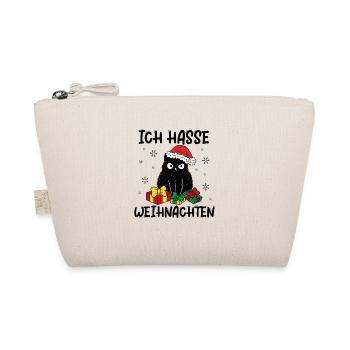 Ich Hasse Weihnachten Katze Weihnachtsgeschenk - Bio-Täschchen - Natur - Vorne