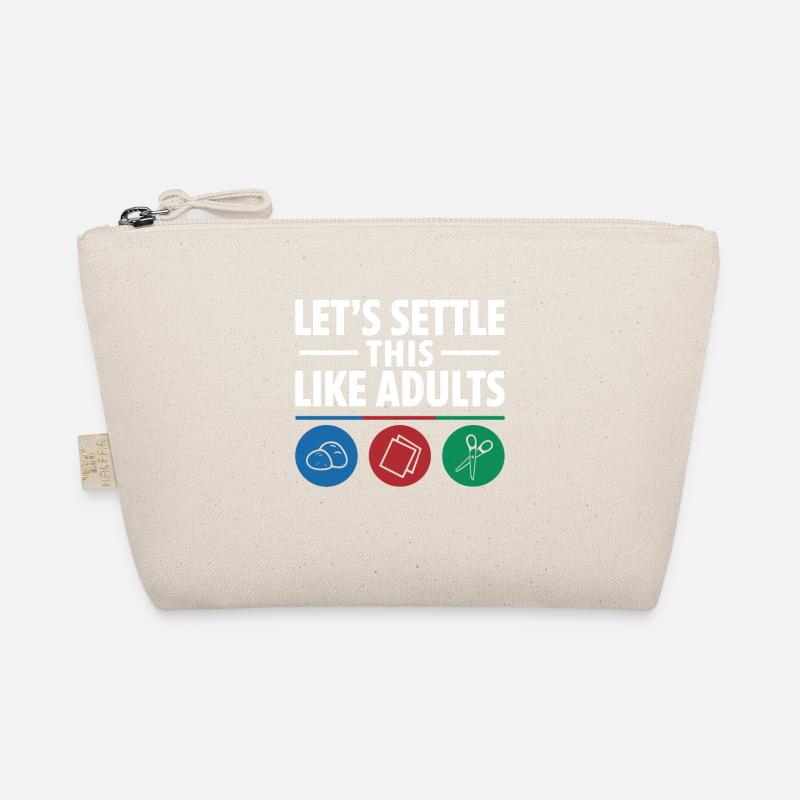 Let's Settle This Like Adults Rock Paper Scissors Organic Pouch