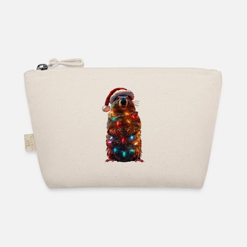 Groundhog Christmas Organic Pouch