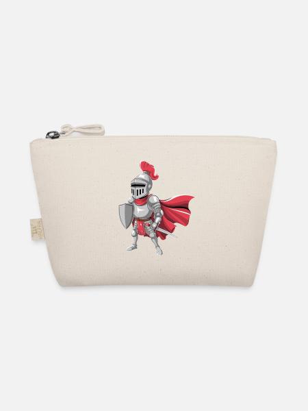 Freundlicher Ritter als Geburtstagsgeschenk Design - Bio-Täschchen - Natur