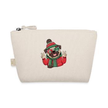 Mops Weihnachten für Mopsbesitzer - Bio-Täschchen - Natur - Vorne