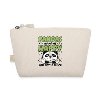 Pandas Make Me Happy Panda Bear Friend Lover - Organic Pouch - nature - Front
