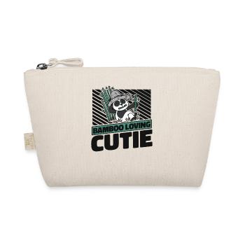 Bamboo Loving Cutie Panda Bear Friend Giant Panda - Organic Pouch - nature - Front