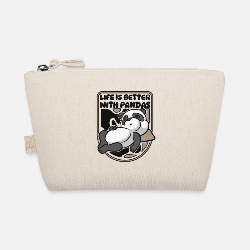 Life Is Better With Pandas Panda Bear Friend Organic Pouch