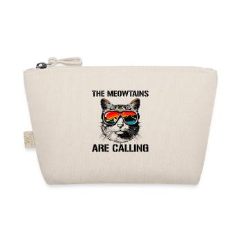 the meowtains are calling, funny skiing - Bio-Täschchen - Natur - Vorne