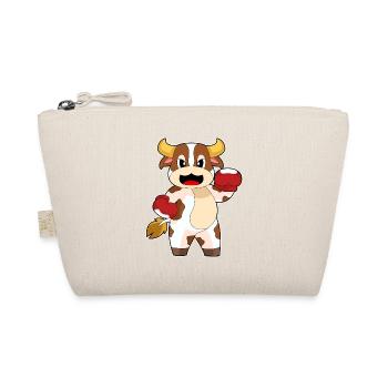 Kuh Boxer Boxhandschuhe Boxen - Bio-Täschchen - Natur - Vorne