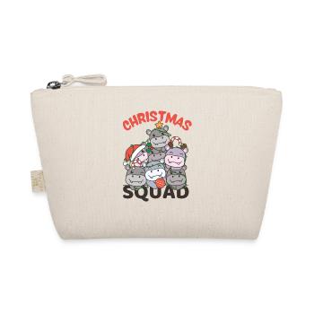 Hippo Weihnachtsbaum Christmas Squad Hippos - Bio-Täschchen - Natur - Vorne