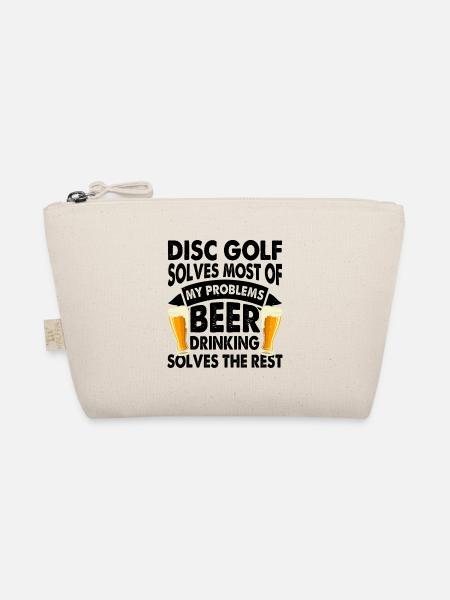 Disc Golf Solves Most Of My Problems Beer - Organic Pouch - nature - Front
