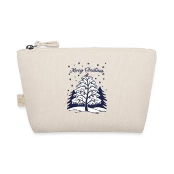 Merry Christmas - Christmas Tree and Bird - Organic Pouch - nature - Front