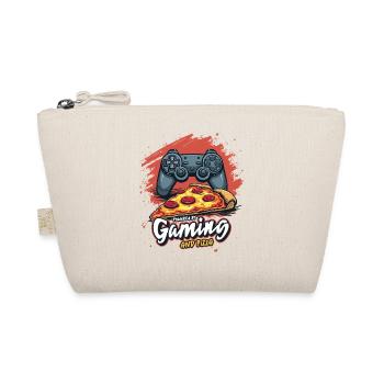 Gaming and Pizza: Perfect Gamer Gamer Outfit - Organic Pouch - nature - Front