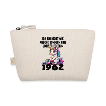 Limited Edition 1962 Birthday Born 1962 - Organic Pouch - nature - Front