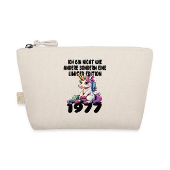 Limited Edition 1977 Birthday Born 1977 - Organic Pouch - nature - Front