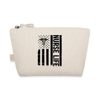 Nurse Life US Flag - Nursing Nurse Hospital Nurse - Bio-Täschchen - Natur - Vorne