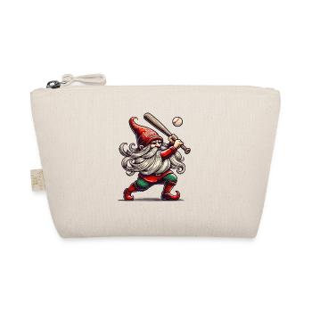 Christmas Baseball Gnome Dwarf Elf - Organic Pouch - nature - Front