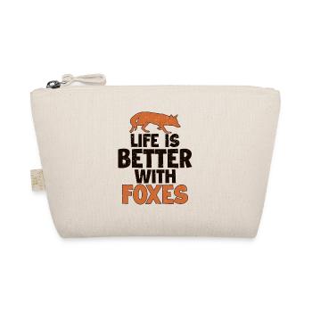 Life is Better with a Foxes Red Fox Canidae - Organic Pouch - nature - Front