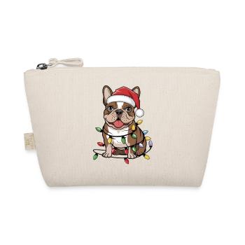 French Bulldog Christmas Lights Xmas Dogs Gifts - Organic Pouch - nature - Front