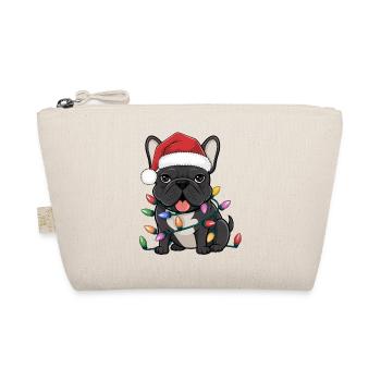 French Bulldog Christmas Lights Xmas Dogs Gifts Me - Organic Pouch - nature - Front