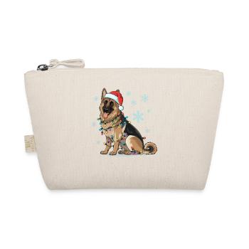 German Shepherd Christmas Lights Xmas Dogs Gifts - Bio-Täschchen - Natur - Vorne