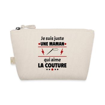 Juste une maman qui aime la couture, cadeau noël - Trousse biologique - nature - Devant