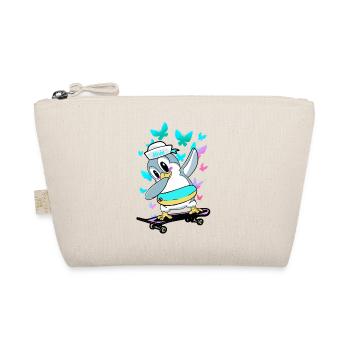 Penguin Child Kids Baby Toddler - Organic Pouch - nature - Front