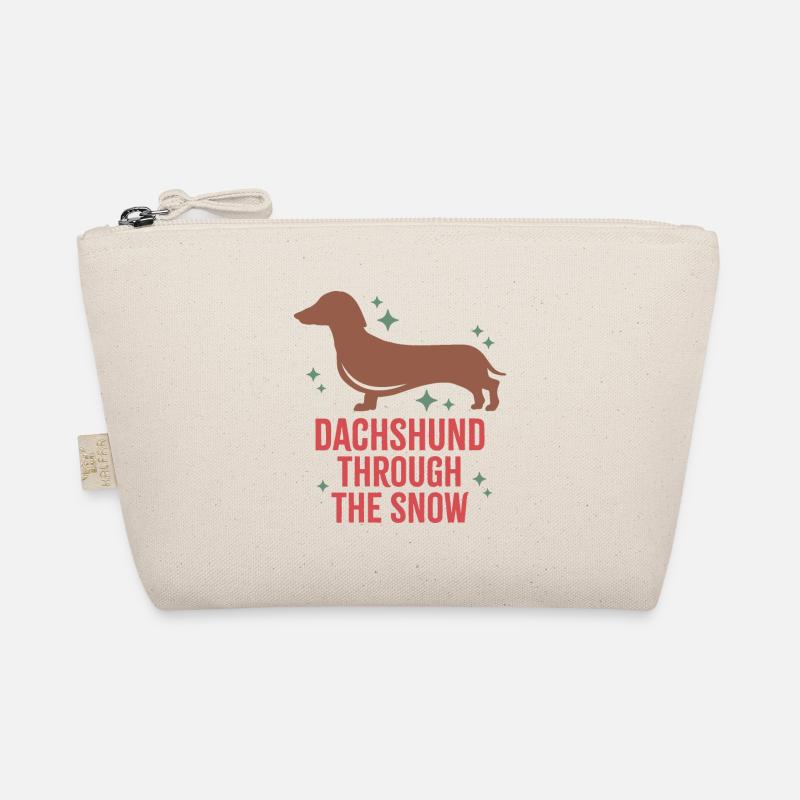 Dackel durch den Schnee Bio-Täschchen
