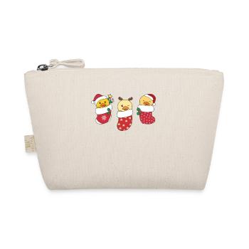 Cute ducks in Christmas sock for Christmas duck - Organic Pouch - nature - Front