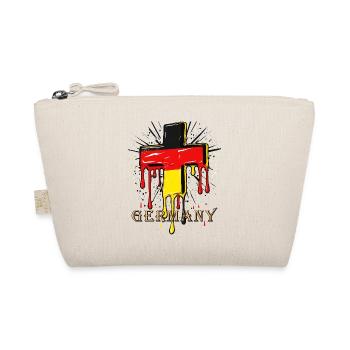 CHRISTLICHES KREUZ DEUTSCHLAND FLAGGE - Bio-Täschchen - Natur - Vorne