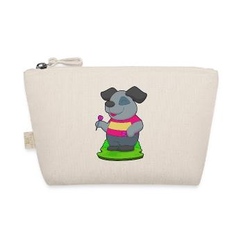 Hund Dart Dartpfeil - Bio-Täschchen - Natur - Vorne