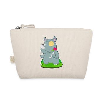 Nashorn Halloween Zombie - Bio-Täschchen - Natur - Vorne