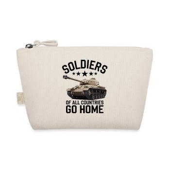 Soldiers of all Countries Go Home Anti Krieg - Bio-Täschchen - Natur - Vorne