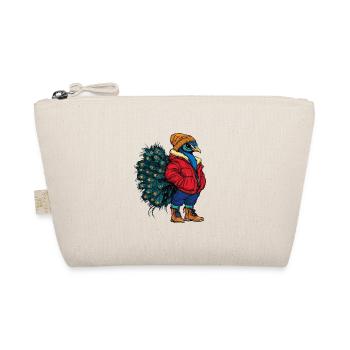 Peacock Bird Fashion Winter - Organic Pouch - nature - Front