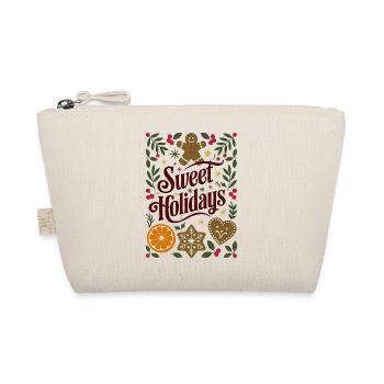 Sweet Holidays Lebkuchen-Blumendesign - Bio-Täschchen - Natur - Vorne