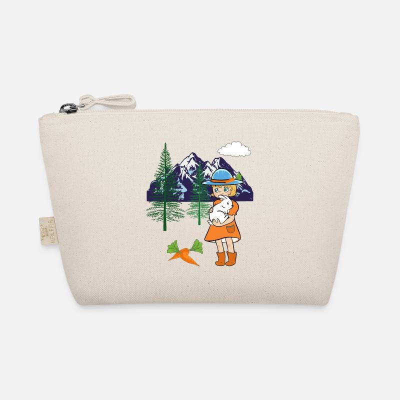 Happy Easter Girl Bunny Rabbit Turnips Mountains Organic Pouch