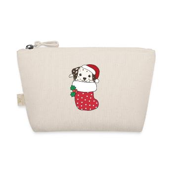 Cute dogs in Christmas socks for Christmas - Organic Pouch - nature - Front