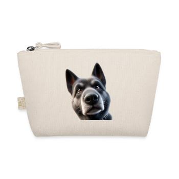 Hund Kopf 2 - Bio-Täschchen - Natur - Vorne