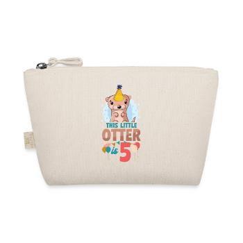 Otter Birthday This Little Otter - Organic Pouch - nature - Front