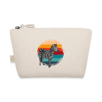 Safari Dreams – Zèbre au coucher de soleil rétro - Trousse biologique - nature - Devant