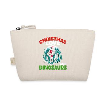 Dino Garçon Garçon Enfants Noël Amour Dinosaure - Trousse biologique - nature - Devant